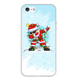 Чехол для iPhone 5/5S матовый с принтом Santa Dabbing в гирлянде. в городе Новоалтайск, Силикон | Область печати: задняя сторона чехла, без боковых панелей | 2022 | dabbing | happy new year | merry christmas | santa dabbing | год тигра | зима близко | нг | новогодний | новогодний тигр | новый год | новый год 2022 | рождество | символ 2022 года | снег | снежинки