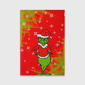 Обложка для паспорта матовая кожа с принтом Новогодний Grinch на танцполе. в городе Новоалтайск, натуральная матовая кожа | размер 19,3 х 13,7 см; прозрачные пластиковые крепления | 2022 | grinch | happy new year | merry christmas | год тигра | гринч | зима близко | нг | новогодний | новый год | новый год 2022 | рождество | снег | снежинки