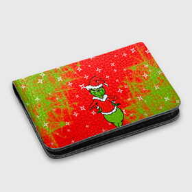 Картхолдер с принтом с принтом Новогодний Grinch на танцполе. в городе Новоалтайск, натуральная матовая кожа | размер 7,3 х 10 см; кардхолдер имеет 4 кармана для карт; | 2022 | grinch | happy new year | merry christmas | год тигра | гринч | зима близко | нг | новогодний | новый год | новый год 2022 | рождество | снег | снежинки