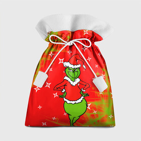 Подарочный 3D мешок с принтом Новогодний Grinch на танцполе. в городе Новоалтайск, 100% полиэстер | Размер: 29*39 см | 2022 | grinch | happy new year | merry christmas | год тигра | гринч | зима близко | нг | новогодний | новый год | новый год 2022 | рождество | снег | снежинки