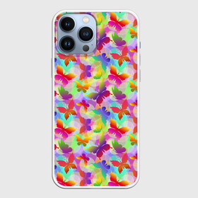 Чехол для iPhone 13 Pro Max с принтом Разноцветные Бабочки (Color) в городе Новоалтайск,  |  | Тематика изображения на принте: 7 цветов | butterflies | butterfly | color | insects | mole | paints | palette | spectrum | бабочки | колористика | краски | моль | мотылёк | насекомые | палитра | радуга | разноцветные | разноцветные бабочки | спектр | художник