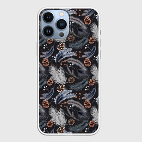 Чехол для iPhone 13 Pro Max с принтом Узор из еловых веток и шишек | Акварельный рисунок в городе Новоалтайск,  |  | berries | berry | christmas | floral | flower | flowers | forest | new year | pattern | watercolor | winter | акварель | акварелью | ёлка | еловые ветки | ель | зима | искусство | кусты | лес | листва | листья | ом | паттерн | пейзаж | раст