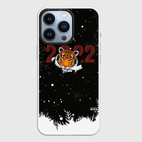 Чехол для iPhone 13 Pro с принтом Тигр 2022 Black в городе Новоалтайск,  |  | 2022 | год тигра | новый год | новый год 2022 | символ года | тигр | тигренок | тигрица | тигры