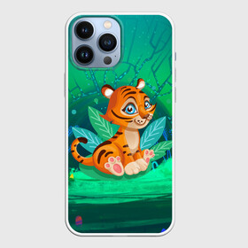 Чехол для iPhone 13 Pro Max с принтом Тигр в большой кувшинке в городе Новоалтайск,  |  | 2022 | год тигра | новый год | новый год 2022 | символ года | тигр | тигренок | тигрица | тигры