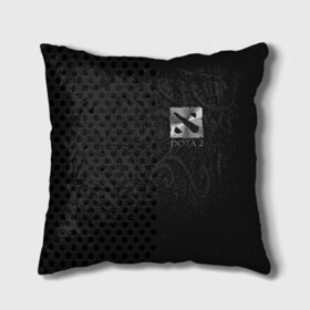 Подушка 3D с принтом DOTA2 Metal Logo ДОТА2 Металлический Логотип в городе Новоалтайск, наволочка – 100% полиэстер, наполнитель – холлофайбер (легкий наполнитель, не вызывает аллергию). | состоит из подушки и наволочки. Наволочка на молнии, легко снимается для стирки | arena | battle | cybersport | dota | game | дота | игра | киберспорт | лига | металл | эффект