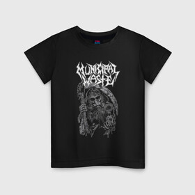 Детская футболка хлопок с принтом Municipal Waste - urban nightmare в городе Новоалтайск, 100% хлопок | круглый вырез горловины, полуприлегающий силуэт, длина до линии бедер | crossover thrash | death | group | hype | mask | municipal waste | music | nightmare | richmond | scythe | usa | вирджиния | группа | коммунальные отходы | коса | кроссовертрэш | музыка | ночь | противогаз | сша | ха