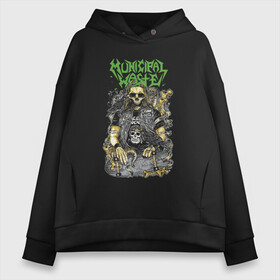 Женское худи Oversize хлопок с принтом Municipal Waste - crossover thrash style! в городе Новоалтайск, френч-терри — 70% хлопок, 30% полиэстер. Мягкий теплый начес внутри —100% хлопок | боковые карманы, эластичные манжеты и нижняя кромка, капюшон на магнитной кнопке | bandana | bone | crossover thrash | dude | group | hype | municipal waste | music | raven | richmond | skateboard | skull | snake | usa | бандана | вирджиния | ворон | группа | змея | коммунальные отходы | кость | кроссовертрэш | музыка