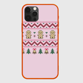 Чехол для iPhone 12 Pro Max с принтом Новогодний узор от John Art в городе Новоалтайск, Силикон |  | выходные | ёлка | колокольчик | новый год | подарок | праздник | пряник | рождество | узор