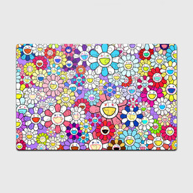 Головоломка Пазл магнитный 126 элементов с принтом Цветы Takashi Murakami в городе Новоалтайск, полимерный материал с магнитным слоем | 126 деталей, размер изделия —  180*270 мм | flowers | pop art | superflat | takashi murakami | арт | глаза | дизайн | исскуство | разноцветные цветы | супефлэт | такаси мураками | такаши мураками | художник | цветы