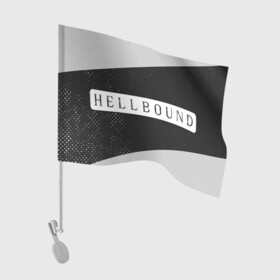Флаг для автомобиля с принтом HELLBOUND - Полосы в городе Новоалтайск, 100% полиэстер | Размер: 30*21 см | bound | hell | hellbound | netflix | series | ада | зов | корейский | культура | монстры | поп | сериал | сериалы
