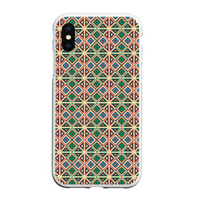 Чехол для iPhone XS Max матовый с принтом Абстракция русские узоры в городе Новоалтайск, Силикон | Область печати: задняя сторона чехла, без боковых панелей | abstraction | lines | shapes | square | triangle | абстрактное искусство | абстракция | винтаж | зеленый | знак | искусство | квадрат | красный | красочный | линии | ретро | символ | синий | стиль | треугольник | фигуры