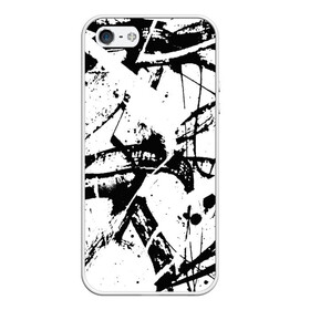 Чехол для iPhone 5/5S матовый с принтом GRUNGE TRIP в городе Новоалтайск, Силикон | Область печати: задняя сторона чехла, без боковых панелей | grunge | абстракция | граундж | грязный | кляксы | пестрый | черно белый