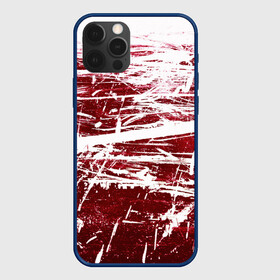 Чехол для iPhone 12 Pro Max с принтом CRAZY RED в городе Новоалтайск, Силикон |  | абстракция | красно белый | красный | пестрый | царапины