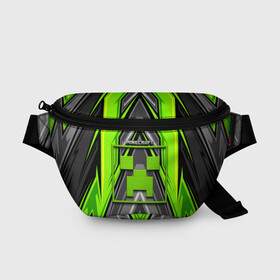 Поясная сумка 3D с принтом Minecraft Creeper Майнкрафт Крипер в городе Новоалтайск, 100% полиэстер | плотная ткань, ремень с регулируемой длиной, внутри несколько карманов для мелочей, основное отделение и карман с обратной стороны сумки застегиваются на молнию | creeper | minecraft | tnt | визер | гаст | голем | грифер | крипер | майнкрафт | моб | страж