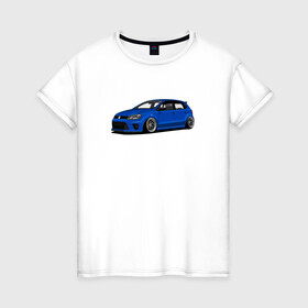 Женская футболка хлопок с принтом VW Polo stance art в городе Новоалтайск, 100% хлопок | прямой крой, круглый вырез горловины, длина до линии бедер, слегка спущенное плечо | polo | stance | volkswagen | vw | vwpolo