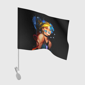 Флаг для автомобиля с принтом Jojo Stone Ocean Jolyne cujoh в городе Новоалтайск, 100% полиэстер | Размер: 30*21 см | bizzare adventure | jojo | джозеф | джолин | джордж | джостар | дио брандо | жожа | жожо | жоске | куджо | невероятные пркилючения | стенд