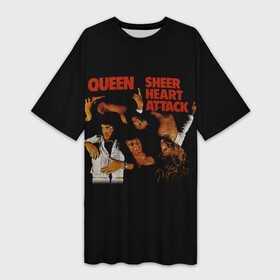 Платье-футболка 3D с принтом Sheer Heart Attack  Queen в городе Новоалтайск,  |  | freddie mercury | paul rodgers | queen | quen | альбом | брайан мэй | глэм | джон дикон | квин | королева | куин | меркури | меркьюри | музыкант | мэркури | певец | песня | поп | роджер тейлор | рок группа | фаррух булсара