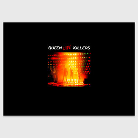 Поздравительная открытка с принтом Live Killers - Queen в городе Новоалтайск, 100% бумага | плотность бумаги 280 г/м2, матовая, на обратной стороне линовка и место для марки
 | freddie mercury | paul rodgers | queen | quen | альбом | брайан мэй | глэм | джон дикон | квин | королева | куин | меркури | меркьюри | музыкант | мэркури | певец | песня | поп | роджер тейлор | рок группа | фаррух булсара