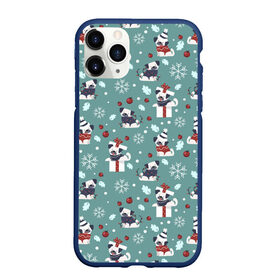 Чехол для iPhone 11 Pro Max матовый с принтом Веселые Собачки 2022 в городе Новоалтайск, Силикон |  | Тематика изображения на принте: 2022 | год | звери | каникулы | новый | питомцы | праздник | радость | рождество | санта | снег | собаки