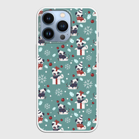 Чехол для iPhone 13 Pro с принтом Веселые Собачки 2022 в городе Новоалтайск,  |  | Тематика изображения на принте: 2022 | год | звери | каникулы | новый | питомцы | праздник | радость | рождество | санта | снег | собаки