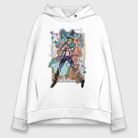 Женское худи Oversize хлопок с принтом Jolyne лучшая девочка jojo stone ocean в городе Новоалтайск, френч-терри — 70% хлопок, 30% полиэстер. Мягкий теплый начес внутри —100% хлопок | боковые карманы, эластичные манжеты и нижняя кромка, капюшон на магнитной кнопке | bizzare adventure | cujoh | jojo | джалин | джозеф | джолин | джордж | джостар | дио брандо | жожа | жожо | жоске | куджо | невероятные пркилючения | стенд