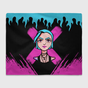Плед 3D с принтом JINX 2D | СИНЕГОЛОВАЯ в городе Новоалтайск, 100% полиэстер | закругленные углы, все края обработаны. Ткань не мнется и не растягивается | arcane | arcane league of legends | cartoon | jinx | league of legends | mult | stim punk | stimpunk | аркеин | аркейн | джинкс | мульт | мультик | паудер | порох | психопатка | синеголовая | синий хвост | стим панк | стимпанк