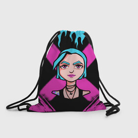 Рюкзак-мешок 3D с принтом JINX 2D | СИНЕГОЛОВАЯ в городе Новоалтайск, 100% полиэстер | плотность ткани — 200 г/м2, размер — 35 х 45 см; лямки — толстые шнурки, застежка на шнуровке, без карманов и подкладки | arcane | arcane league of legends | cartoon | jinx | league of legends | mult | stim punk | stimpunk | аркеин | аркейн | джинкс | мульт | мультик | паудер | порох | психопатка | синеголовая | синий хвост | стим панк | стимпанк