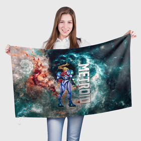 Флаг 3D с принтом Samus Aran | Space | Metroid Dread в городе Новоалтайск, 100% полиэстер | плотность ткани — 95 г/м2, размер — 67 х 109 см. Принт наносится с одной стороны | game | logo | mercurysteam | metroid | metroid dread | metroid fusion | samus aran | игра | компьютерная игра | лого | логотип | метроид | метроид дреад | мэтроид | мэтройдо дореддо | самус аран | эмблема