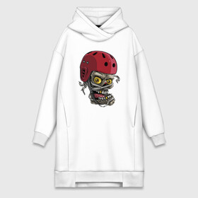 Платье-худи хлопок с принтом Сrazy hockey player в городе Новоалтайск,  |  | eyes | helmet | hockey player | hype | jaw | skull | teeth | tongue | глаза | зубы | пасть | хайп | хоккеист | череп | шлем | язык