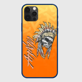 Чехол для iPhone 12 Pro Max с принтом Краснокожий в городе Новоалтайск, Силикон |  | Тематика изображения на принте: индейцы | краснокожие | североамериканские | череп