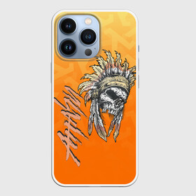 Чехол для iPhone 13 Pro с принтом Краснокожий в городе Новоалтайск,  |  | Тематика изображения на принте: индейцы | краснокожие | североамериканские | череп