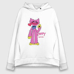 Женское худи Oversize хлопок с принтом Kissy Missy Poppy Playtime в городе Новоалтайск, френч-терри — 70% хлопок, 30% полиэстер. Мягкий теплый начес внутри —100% хлопок | боковые карманы, эластичные манжеты и нижняя кромка, капюшон на магнитной кнопке | huggy | kissy | missy | playtime | poppy | wuggy | вагги | ваги | киси | кисси | миси | мисси | хагги | хаги