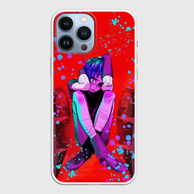 Чехол для iPhone 13 Pro Max с принтом Испуганная Паудер | Порох | Jinx в городе Новоалтайск,  |  | arcane | arcane league of legends | cartoon | jinx | league of legends | mult | stim punk | stimpunk | аркеин | аркейн | джинкс | мульт | мультик | паудер | порох | психопатка | синеголовая | синий хвост | стим панк | стимпанк