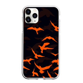 Чехол для iPhone 11 Pro Max матовый с принтом Стая Воронов в городе Новоалтайск, Силикон |  | вороны | минимализм | птицы | рисунок | стая воронов | стая птиц