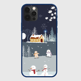 Чехол для iPhone 12 Pro Max с принтом Снеговики и Мишки 2022 в городе Новоалтайск, Силикон |  | 2022 | год | дед | дети | зима | коньки | мишки | мороз | новый | праздники | радость | рождество | санки | санта | снег | снеговик | счастливого