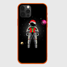 Чехол для iPhone 12 Pro Max с принтом Астронавт с подарком Astronaut and Gift в городе Новоалтайск, Силикон |  | space | астронавт | дед мороз | звезда | космонавт | космос | новый год | планета | подарок | рождество | санта