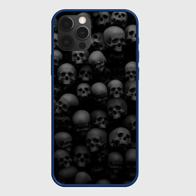 Чехол для iPhone 12 Pro Max с принтом Черепа на черном в городе Новоалтайск, Силикон |  | готы | мрачное | рок | черепа | черное