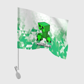 Флаг для автомобиля с принтом Minecraft Creeper ползучий камикадзе в городе Новоалтайск, 100% полиэстер | Размер: 30*21 см | creeper | green minecraft | minecraft | minecraft creeper | minecraft dungeons | детские игры | зеленый майнкрафт | камикадзе | крипер | крипер майнкрафт | криппер | майнкрафт крипер | майнкрафт подземелье | минекрафт | мобы