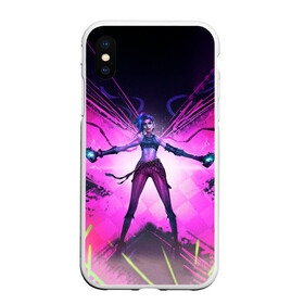 Чехол для iPhone XS Max матовый с принтом Arcane - Jinx art в городе Новоалтайск, Силикон | Область печати: задняя сторона чехла, без боковых панелей | animated | arcane | games | league | legends | netflix | of | riot | women | аркейн | заун | мультсериал | пилтовер | сериал | фантастика | фэнтези