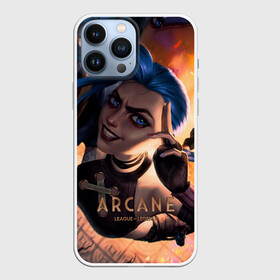 Чехол для iPhone 13 Pro Max с принтом Arcane   Джинкс (Паудер) в городе Новоалтайск,  |  | animated | arcane | games | league | legends | netflix | of | riot | аркейн | заун | мультсериал | пилтовер | сериал | фантастика | фэнтези