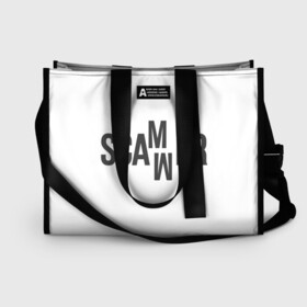 Сумка-шоппер 3D с принтом Scammer ( Скамер ) в городе Новоалтайск, 100% полиэстер | застегивается на металлическую кнопку; внутренний карман застегивается на молнию. Стенки укреплены специальным мягким материалом, чтобы защитить содержимое от несильных ударов
 | scam | scamm | scammer | скам | скам мамонта | скамер