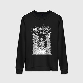 Женский свитшот хлопок с принтом Municipal Waste Коммунальные отходы в городе Новоалтайск, 100% хлопок | прямой крой, круглый вырез, на манжетах и по низу широкая трикотажная резинка  | chain | crossover thrash | group | hook | horror | jaw | richmond | skeleton | skull | thistle | usa | waste | вирджиния | группа | кроссовер трэш | крюк | крючок | отходы | пасть | скелет | сша | ужас | цепь | череп