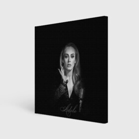 Холст квадратный с принтом Adele Icon в городе Новоалтайск, 100% ПВХ |  | девушка | имя | микрофон | певица | фото