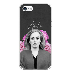 Чехол для iPhone 5/5S матовый с принтом Flowers Adele в городе Новоалтайск, Силикон | Область печати: задняя сторона чехла, без боковых панелей | имя | надпись | певица | текстура | цветы