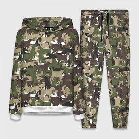 Женский костюм 3D (с толстовкой) с принтом Камуфляж из Собак (Camouflage) в городе Новоалтайск,  |  | animal | camouflage | dog | military camouflage | барбос | бобик | военный камуфляж | год собаки | друг человека | животное | зверь | ищейка | камуфляж | кинолог | кость | лайка | милитари | охотничий камуфляж | пёс
