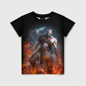 Детская футболка 3D с принтом КРАТОС В ОГНЕ | GOD OF WAR (НА СПИНЕ) в городе Новоалтайск, 100% гипоаллергенный полиэфир | прямой крой, круглый вырез горловины, длина до линии бедер, чуть спущенное плечо, ткань немного тянется | ascension | betrayal | chains of olympus | cratos | ghost of sparta | god of war | hack and slash | kratos | logo | ragnarok | rune | war | атрей | бог войны | война | год ов вар | год оф вар | игра | иероглифы | кратос | лого | логотип | рагнарёк | руны 