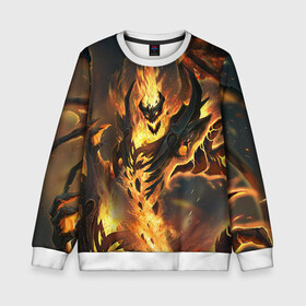 Детский свитшот 3D с принтом DOTA 2 SHADOW FIEND   ТЕНЬ в городе Новоалтайск, 100% полиэстер | свободная посадка, прямой крой, мягкая тканевая резинка на рукавах и понизу свитшота | bristleback | dota | dota 2 | dota2 | heroes | invoker | lina | og team | pudge | shadow | shadow fiend | team liquid | team spirit | the international | windranger | бристелбек | бристл | дота | дота 2 | дота2 | пудж | тень | урса