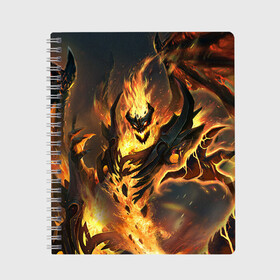 Тетрадь с принтом DOTA 2 SHADOW FIEND   ТЕНЬ в городе Новоалтайск, 100% бумага | 48 листов, плотность листов — 60 г/м2, плотность картонной обложки — 250 г/м2. Листы скреплены сбоку удобной пружинной спиралью. Уголки страниц и обложки скругленные. Цвет линий — светло-серый
 | Тематика изображения на принте: bristleback | dota | dota 2 | dota2 | heroes | invoker | lina | og team | pudge | shadow | shadow fiend | team liquid | team spirit | the international | windranger | бристелбек | бристл | дота | дота 2 | дота2 | пудж | тень | урса