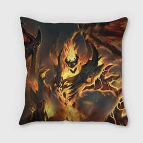 Подушка 3D с принтом DOTA 2 SHADOW FIEND   ТЕНЬ в городе Новоалтайск, наволочка – 100% полиэстер, наполнитель – холлофайбер (легкий наполнитель, не вызывает аллергию). | состоит из подушки и наволочки. Наволочка на молнии, легко снимается для стирки | bristleback | dota | dota 2 | dota2 | heroes | invoker | lina | og team | pudge | shadow | shadow fiend | team liquid | team spirit | the international | windranger | бристелбек | бристл | дота | дота 2 | дота2 | пудж | тень | урса