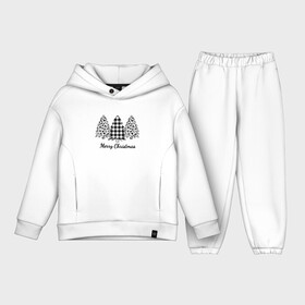 Детский костюм хлопок Oversize с принтом Merry Christmas три Ёлки. в городе Новоалтайск,  |  | 2022 | happy new year | merry christmas | год тигра | ёлка | елки | елочка | зима близко | нг | новогодний | новогодний тигр | новый год | новый год 2022 | праздник | рождество | снег